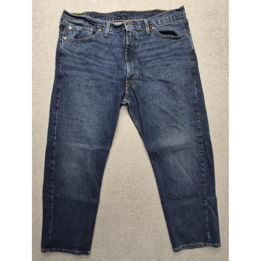 Levis 505 Regular Fit Jeans Mens 42x29 Blue Denim Straight Leg Zip Fly 0505-0216